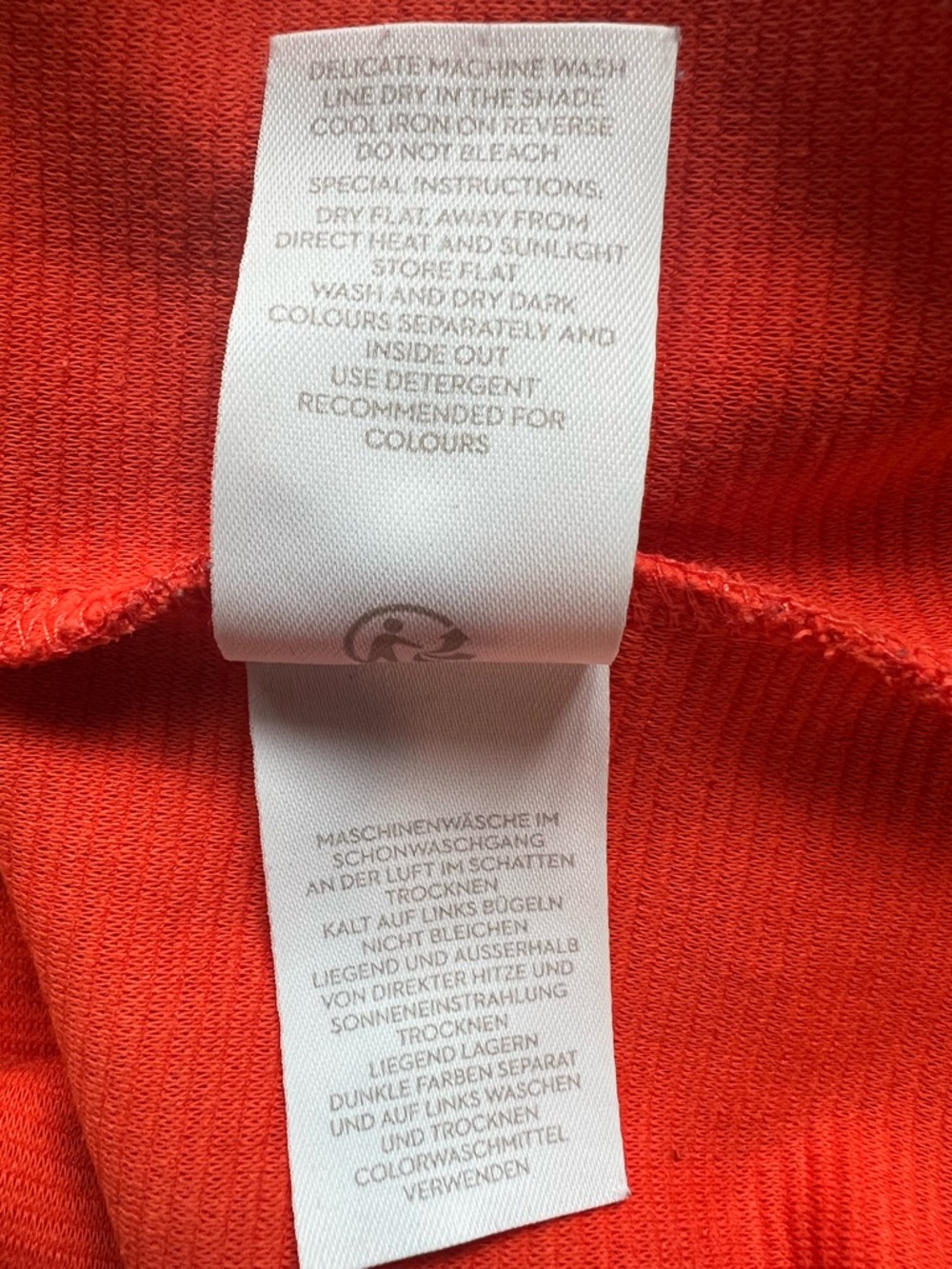 Boden Orange Jasmine Ottoman Ribbed Knit V-Neck Shift Dress Pockets US 6R - Picture 6 of 7